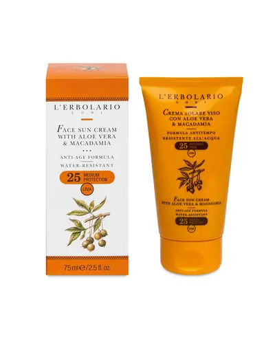 L’Erbolario Sun krema za lice aloe vera SPF 25  75 ml