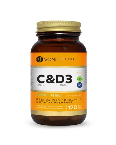 VONpharma vitamin C&D3 120 tableta za žvakanje
