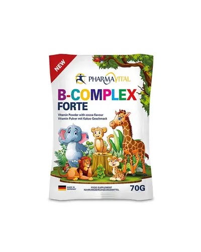 Pharmavital B-Complex Forte, vitaminski prah s okusom kakaa, 70g