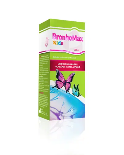 BronhoMax KIDS sirup za umirivanje suhog kašlja, olakšava iskašljavanje, 200 ml