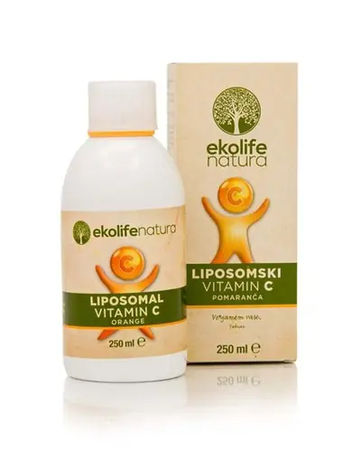Ekolife liposomalni vitamin C s okusom naranče, 250ml
