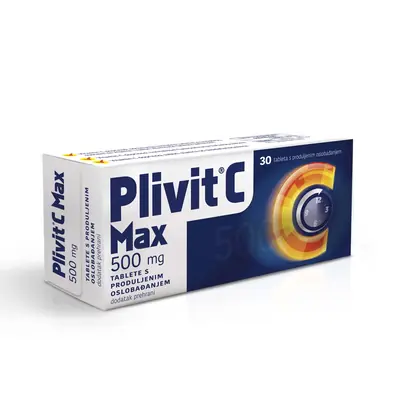 Plivit C Max dodatak prehrani, 30 tableta s produljenim oslobađanjem vitamina C