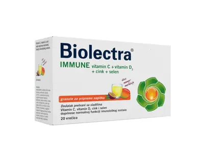 Biolectra Immune Vitamin C + Vitamin D3 + Cink + Selen šumeće granule