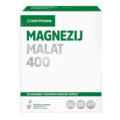 Dietpharm Magnezij Malat 400 prašak, 20 vrećica