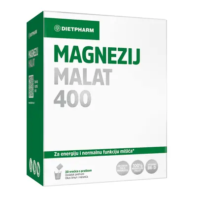 Dietpharm Magnezij Malat 400 prašak, 20 vrećica