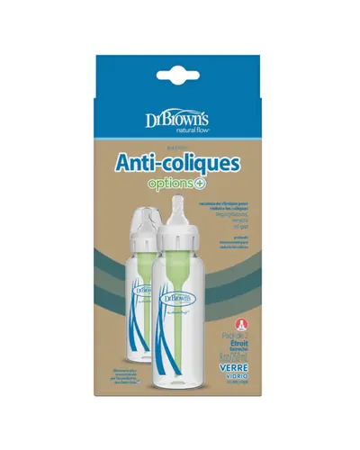 Dr.Brown's Options+ paket sa 2 staklene bočice 250 ml usko grlo-0