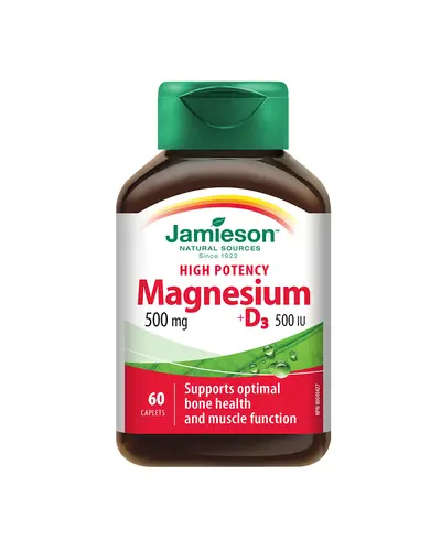 Jamieson Magnezij 500mg + vitamin D3 500 IU tablete 60 tableta