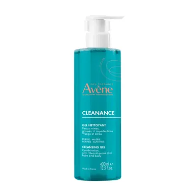 Eau Thermale Avène Cleanance gel za čišćenje za masnu kožu sklonu nepravilnostima, 400 ml boca s pumpicom