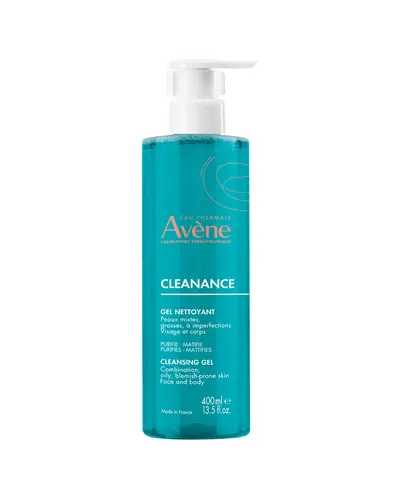 Eau Thermale Avène Cleanance gel za čišćenje za masnu kožu sklonu nepravilnostima, 400 ml boca s pumpicom