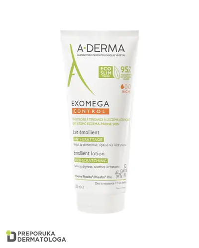A-Derma Exomega Control emolijentno mlijeko za sve uzraste, 200 ml