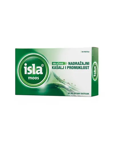 Isla moos pastile za ublažavanje nadražajnog kašlja i promuklosti, 60 pastila