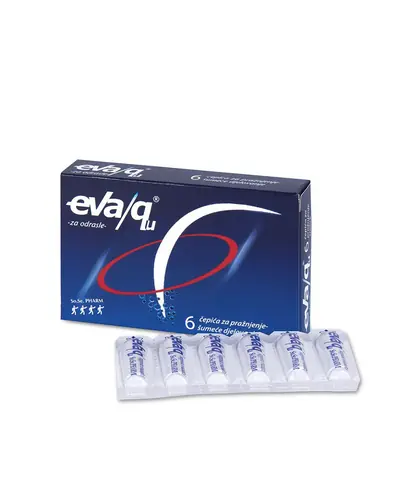 Eva/qu čepići za pražnjenje za odrasle 6 čepića
