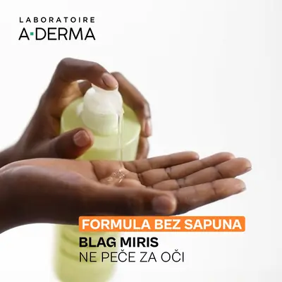 A-Derma Exomega Control emolijentni gel za čišćenje 2u1, 200 ml