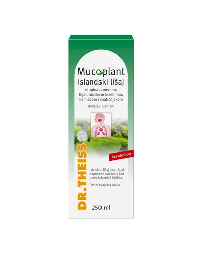 Mucoplant Islandski lišaj otopina, 250 ml, vanjsko i unutarnje pakiranje