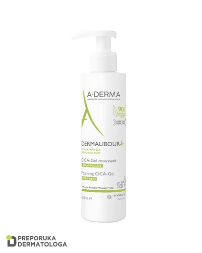 A-Derma Dermalibour+ pjenušavi CICA-gel za iritiranu kožu