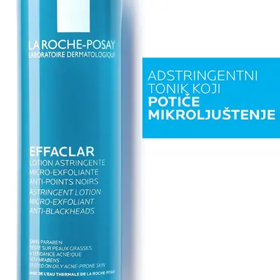 La Roche-Posay Effaclar adstringentni tonik za mitesere, 200 ml