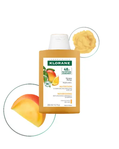 Klorane šampon za hranjivu njegu s mangom, 200 ml