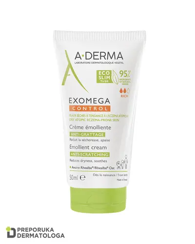 A-Derma Exomega Control emolijentna krema za sve uzraste 50 ml
