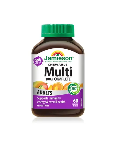 Jamieson Multivitamini i minerali za odrasle, 60 tableta za žvakanje
