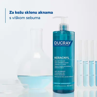 Keracnyl pjenušavi gel za lice i tijelo, za masnu kožu i kožu sklonu aknama, 400 ml