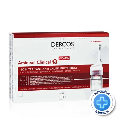 Vichy AMINEXIL CLINICAL 5 tretman protiv ispadanja kose za žene 21 ampula