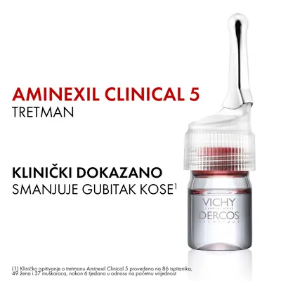 Vichy AMINEXIL CLINICAL 5 tretman protiv ispadanja kose za žene 21 ampula