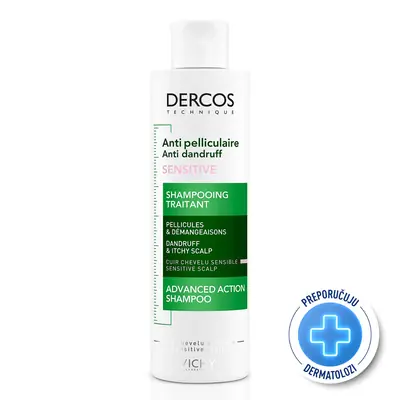 Vichy Dercos šampon protiv prhuti za osjetljivo vlasište bez sulfata 200 ml
