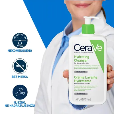 CeraVe hidratantna emulzija za čišćenje od 473 ml, bočica sa pumpicom