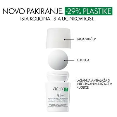 Vichy Dezodorans roll-on za regulaciju znojenja, za osjetljivu kožu 50 ml