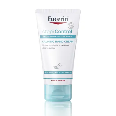 Eucerin AtopiControl intenzivna krema za ruke za suhu iritiranu kožu, 75 ml