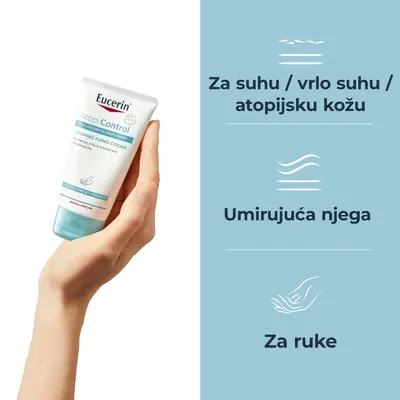 Eucerin AtopiControl intenzivna krema za ruke za suhu iritiranu kožu, 75 ml