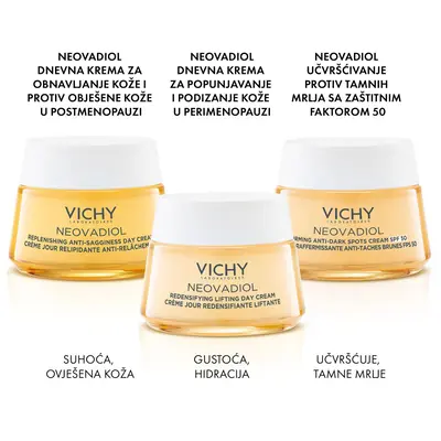 Vichy Neovadiol Dnevna njega za učvršćivanje kože i zaštitu od tamnih mrlja u postmenopauzi, SPF 50