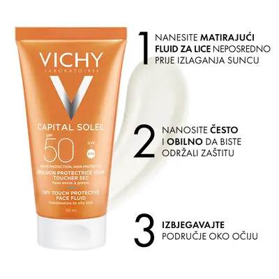 Vichy Capital Soleil Dry Touch Fluid za zaštitu od sunca SPF 50 50 ml