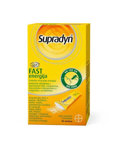 Supradyn FAST energija, dodatak prehrani kao podrška stvaranju energije