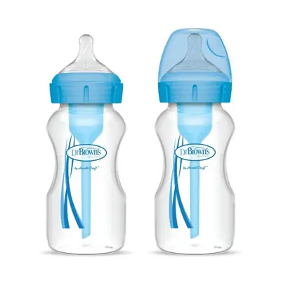 Dr.Brown's Options+ paket sa 2 polipropilenske bočice 270 ml široko grlo, PLAVA