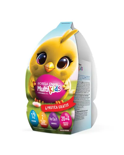 Biorela Choco Multi Kids Pile 20+4 gratis