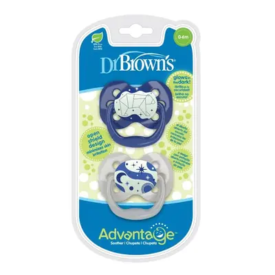 Dr. Brown's Advantage duda varalica Razina 1 (0 - 6 mjeseci) svijetli u mraku, plava, 2 kom