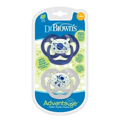 Dr. Brown's Advantage duda varalica Razina 2 (6 - 18 mjeseci) svijetli u mraku, plava, 2 kom