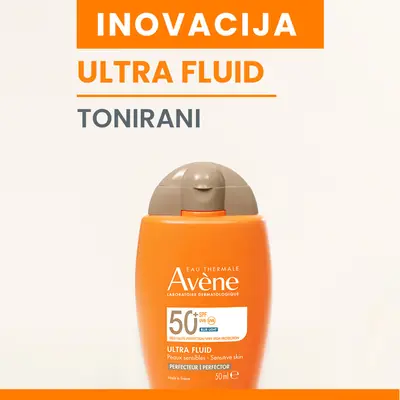 Eau Thermale Avène Vrlo visoka zaštita Ultra fluid tonirani SPF50+, 50 ml
