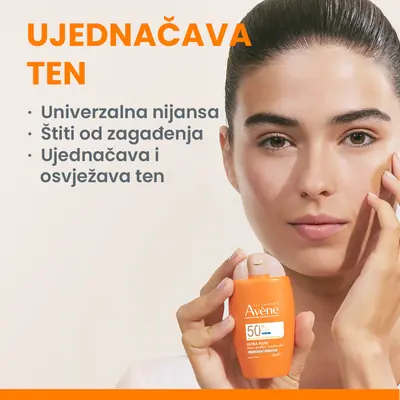 Eau Thermale Avène Vrlo visoka zaštita Ultra fluid tonirani SPF50+, 50 ml