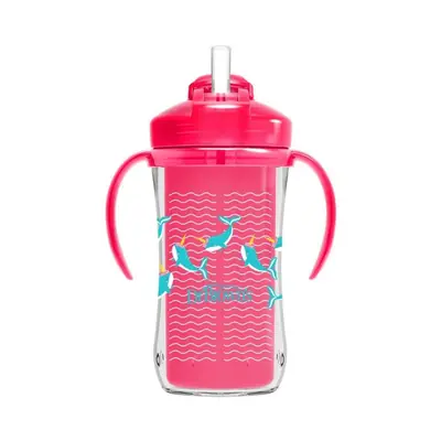 Dr. Brown's trening čaša sa slamkom 300 ml, ROZA
