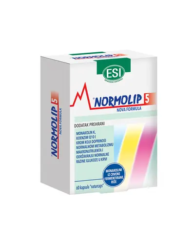 Esi Normolip® 5 Nova formula kapsule za metabolizam i održavanje normalne razine glukoze u krvi, 60 kom