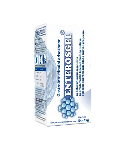 Enterosgel oralna suspenzija za liječenje proljeva, 10 vrećica x 15 g