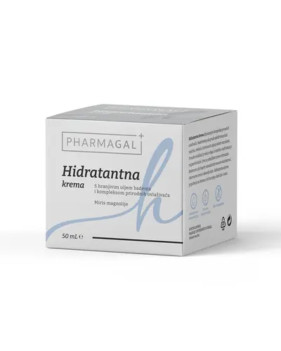 Pharmagal Hidratantna krema s uljem badema i kompleksom prirodnih ovlaživača, 50 mL kreme u lončiću
