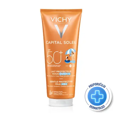 Vichy Capital Soleil Dječje mlijeko za tijelo SPF 50+ veliko pakiranje 300 ml