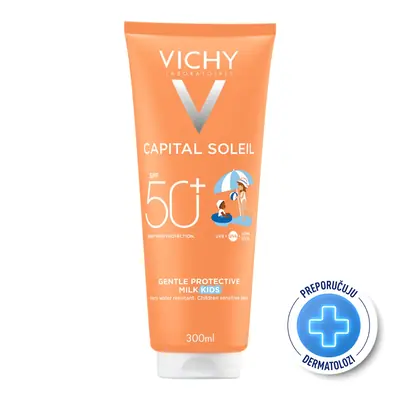 Vichy Capital Soleil Dječje mlijeko za tijelo SPF 50+ veliko pakiranje 300 ml