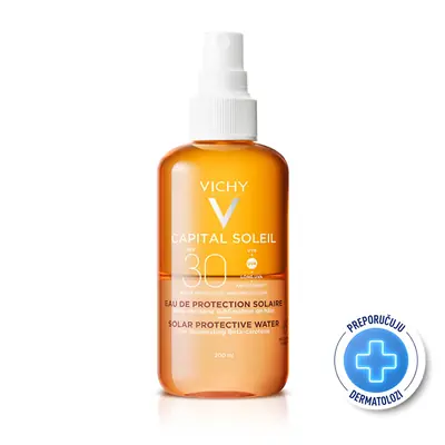 Vichy Capital Soleil vodica za zaštitu od sunca i blistaviji ten SPF 30 200 ml