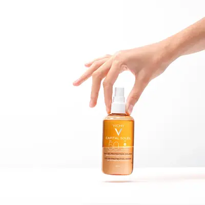 Vichy Capital Soleil vodica za zaštitu od sunca i blistaviji ten SPF 30 200 ml