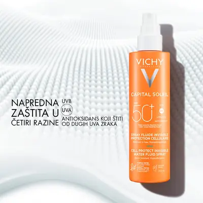 Vichy Capital Soleil Vodeni fluid u spreju 50+ 200 ml