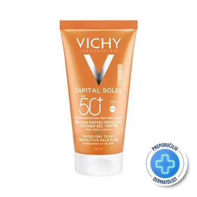 Vichy Capital Soleil BB Tonirani Dry Touch Fluid za zaštitu od sunca SPF 50 50 ml
